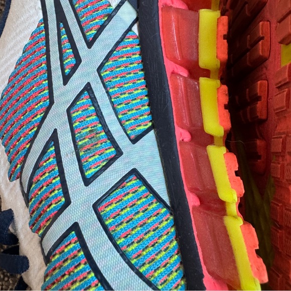 ASICS Gel Quantum 360 CM White Navy Safety Yellow RARE Size 12 Men Sneaker Shoes - Picture 11 of 13